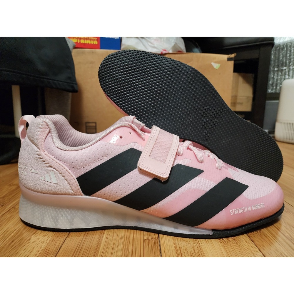 Adidas Adipower 3 Pink Black Men Size 14 Weightlifting Gym Workout Shoes JP9873